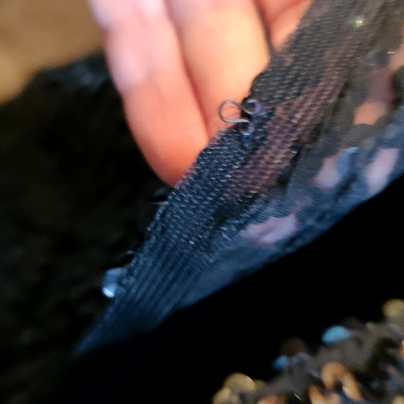 Jr. Theme New York vintage STUNNING sequin little black dress szM - Picture 9 of 11